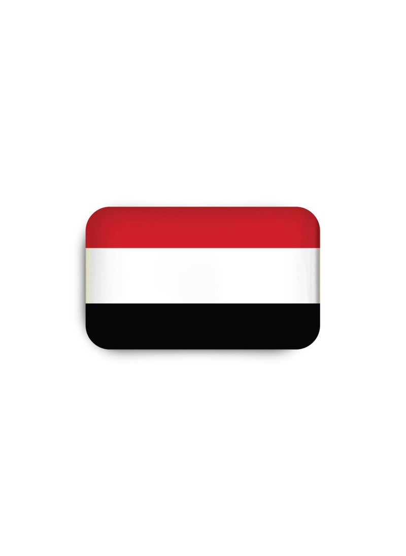 971MEDIA Yemen Flag - Metal Badge Epoxy Coated with Magnetic Pin that Doesn't Tear Clothes  - Image 2