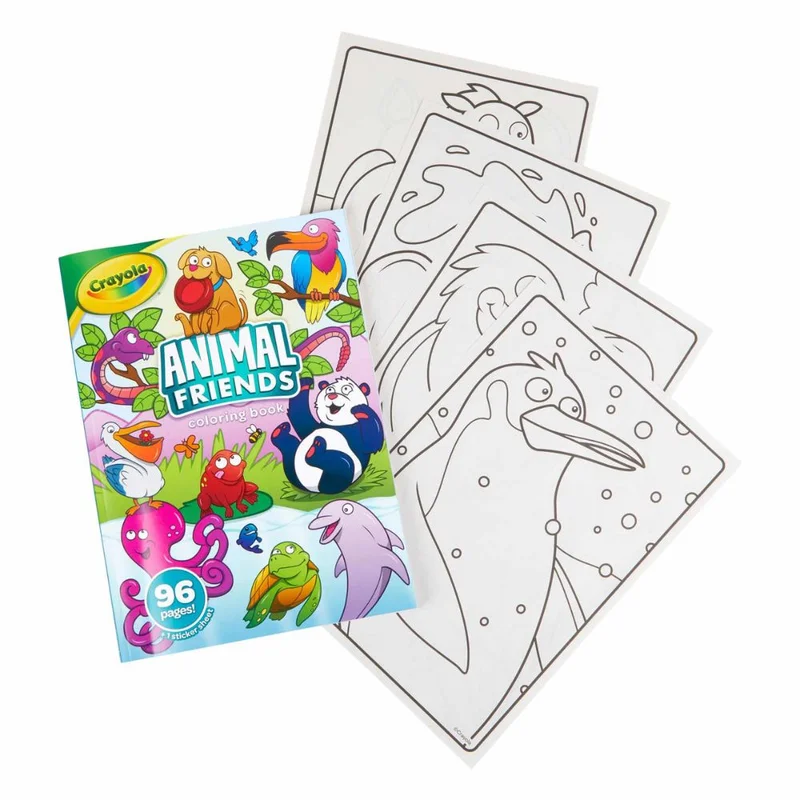 Crayola Crayola - Animal Friends Coloring Book, 16 Pages | A variety of animal-themed illustrations designed for coloring | Ideal for ages 3+