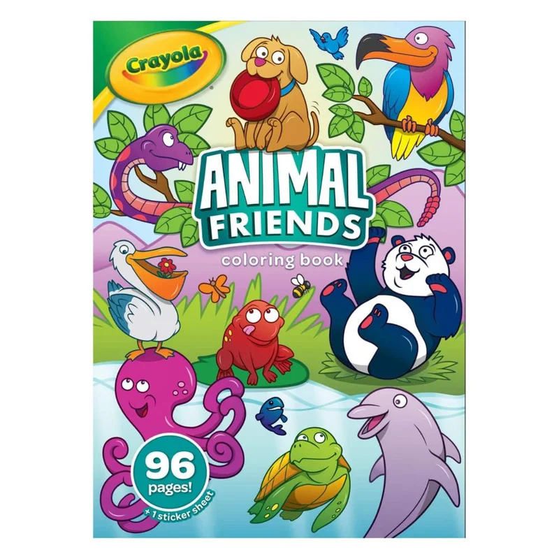 Crayola Crayola - Animal Friends Coloring Book, 16 Pages | A variety of animal-themed illustrations designed for coloring | Ideal for ages 3+
