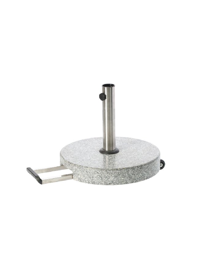 LIVING ACCENTS Premium Sturdy Umbrella Base with Wheel Silver and Grey 30 kg RG-30  - Image 1