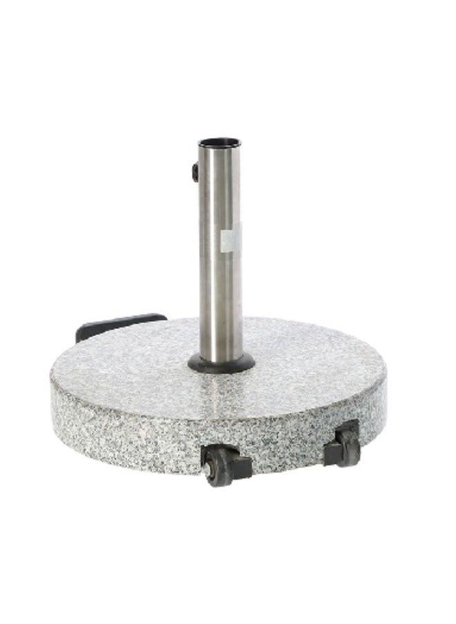 LIVING ACCENTS Premium Sturdy Umbrella Base with Wheel Silver and Grey 30 kg RG-30  - Image 3