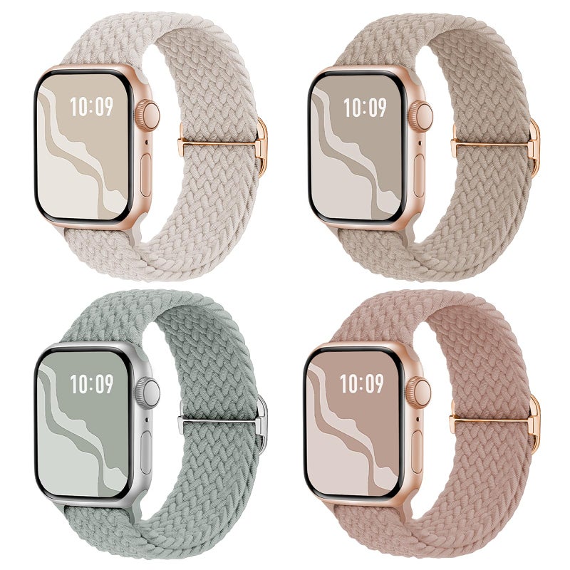 Suitisbest Braided Stretchy Solo Loop Compatible for Apple Watch Band 38mm 40mm 41mm 42mm 44mm 45mm 46mm 49mm for Women Men, Nylon Elastic Straps Wristbands for iWatch Series 11/10 9 8 7 6 5 4 3 SE/Ultra 3 2 1 - Image 1
