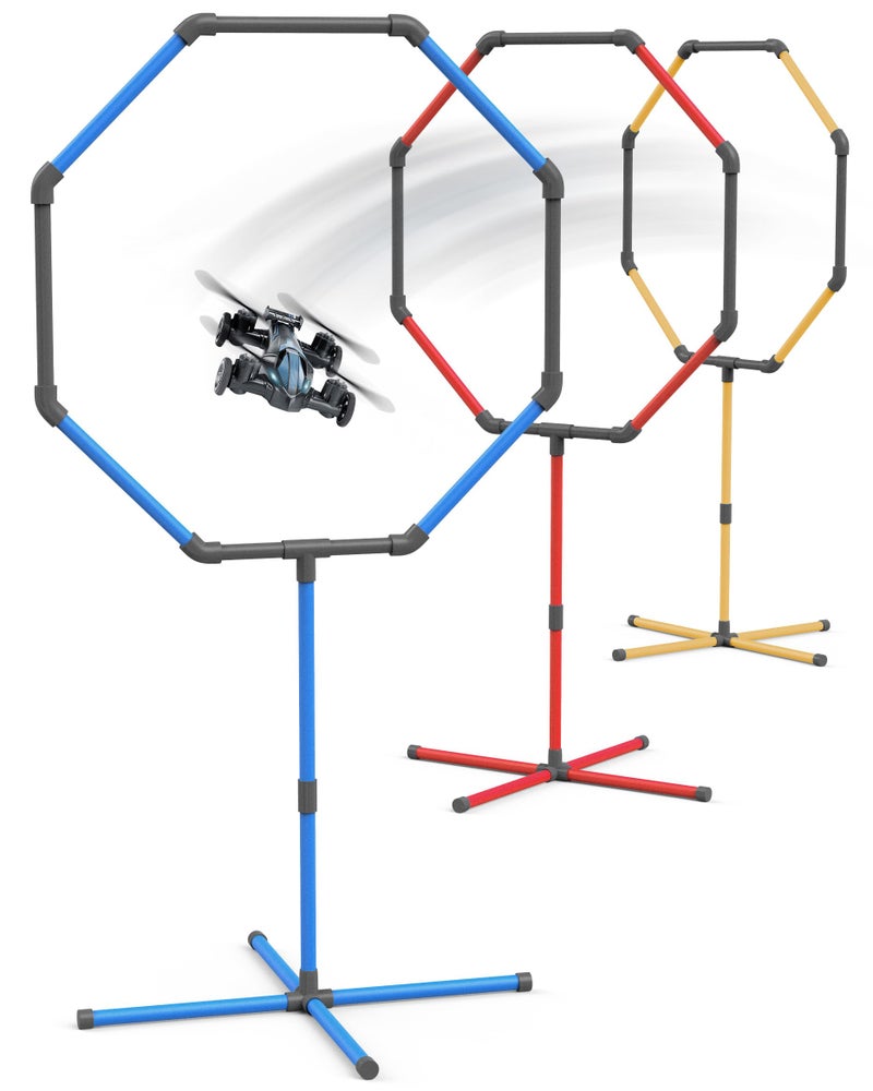 Galvanox Drone Obstacle Course Kit Includes 3 Easy to Build Hoop Sizes Perfect for Competition RC FPV Racing of drones or model aircraft Game Loop Gate Set - Image 2