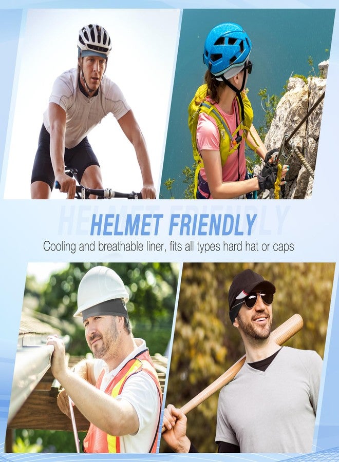 Haoteey 3 Pack Cooling Hard Hat Liner Skull Cap, Mesh Sweat Wicking Helmet Liners, Under Hardhats Cap for Men Women, Black/Grey/Armygreen, One size - Image 5