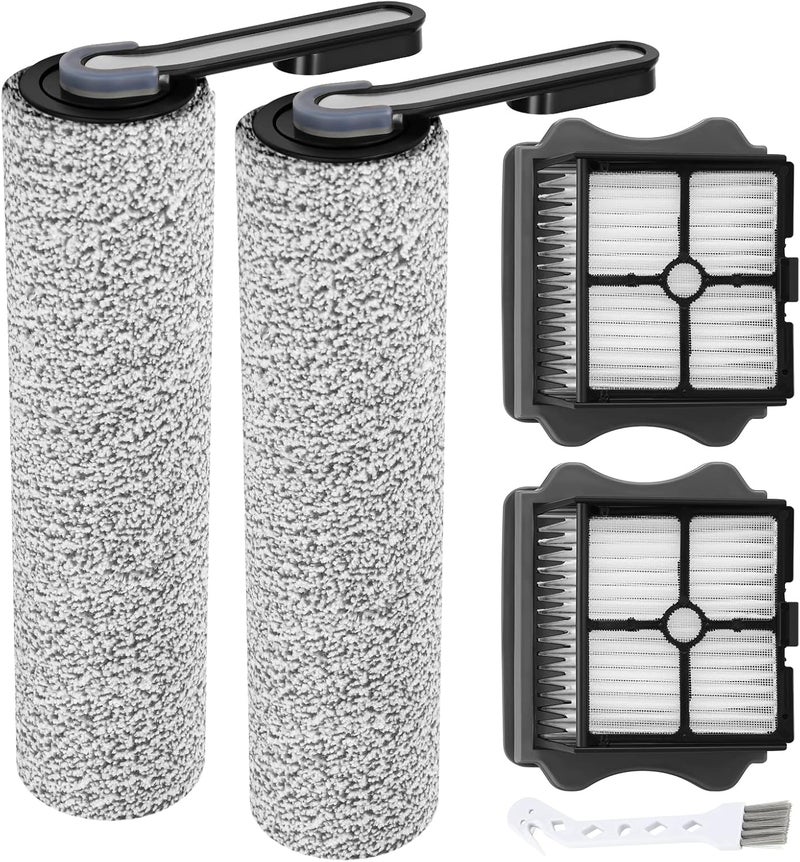 isinlive Floor ONE S5 Brush Roller Replacement Parts for Floor ONE S5Floor One S5 Pro Smart Cordless Wet Dry Vacuum Cleaner 2 Pack Brush Rollers and 2 Pack Vacuum HEPA Filters - Image 1