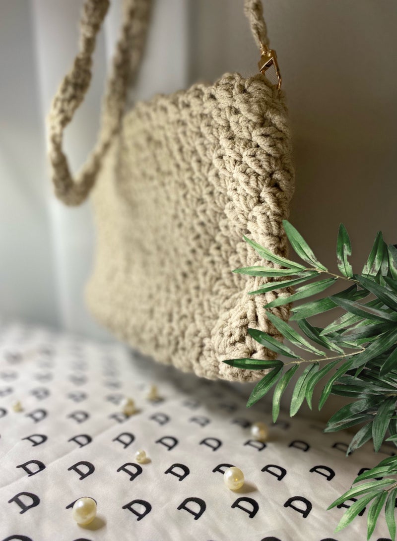 Braidise Creations women Vintage beach style crochet knitted Ultimate sling bag for Vacation  - Image 3