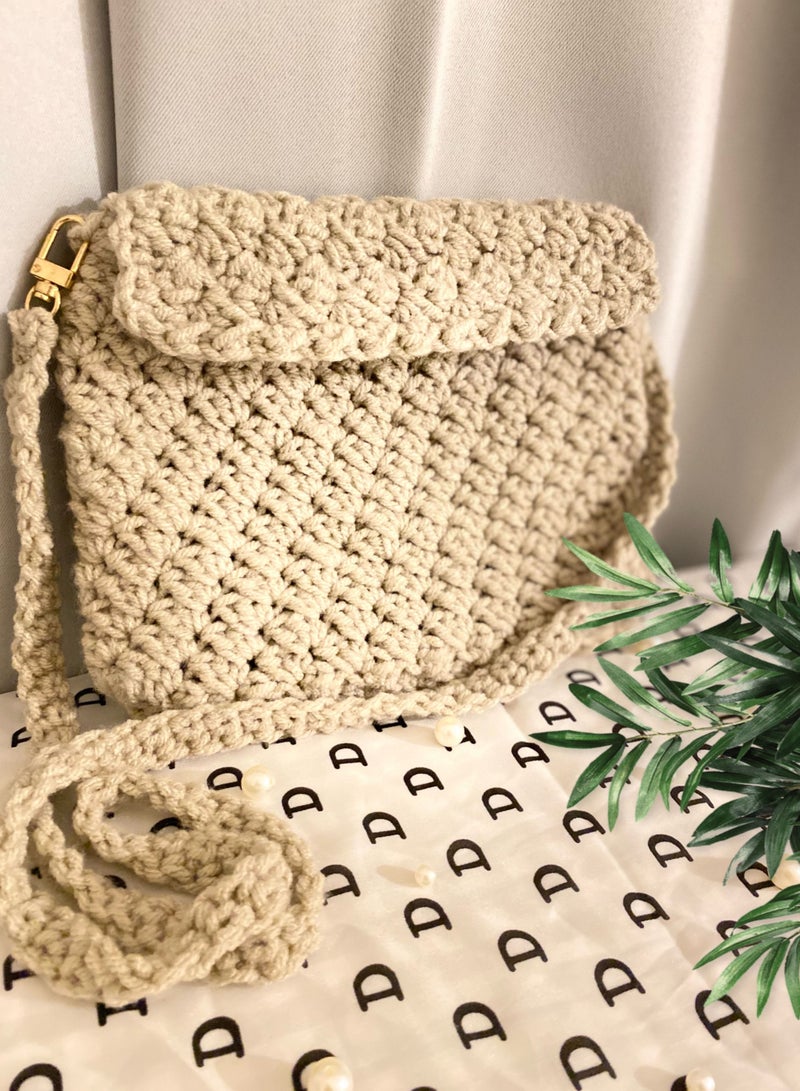 Braidise Creations women Vintage beach style crochet knitted Ultimate sling bag for Vacation  - Image 4