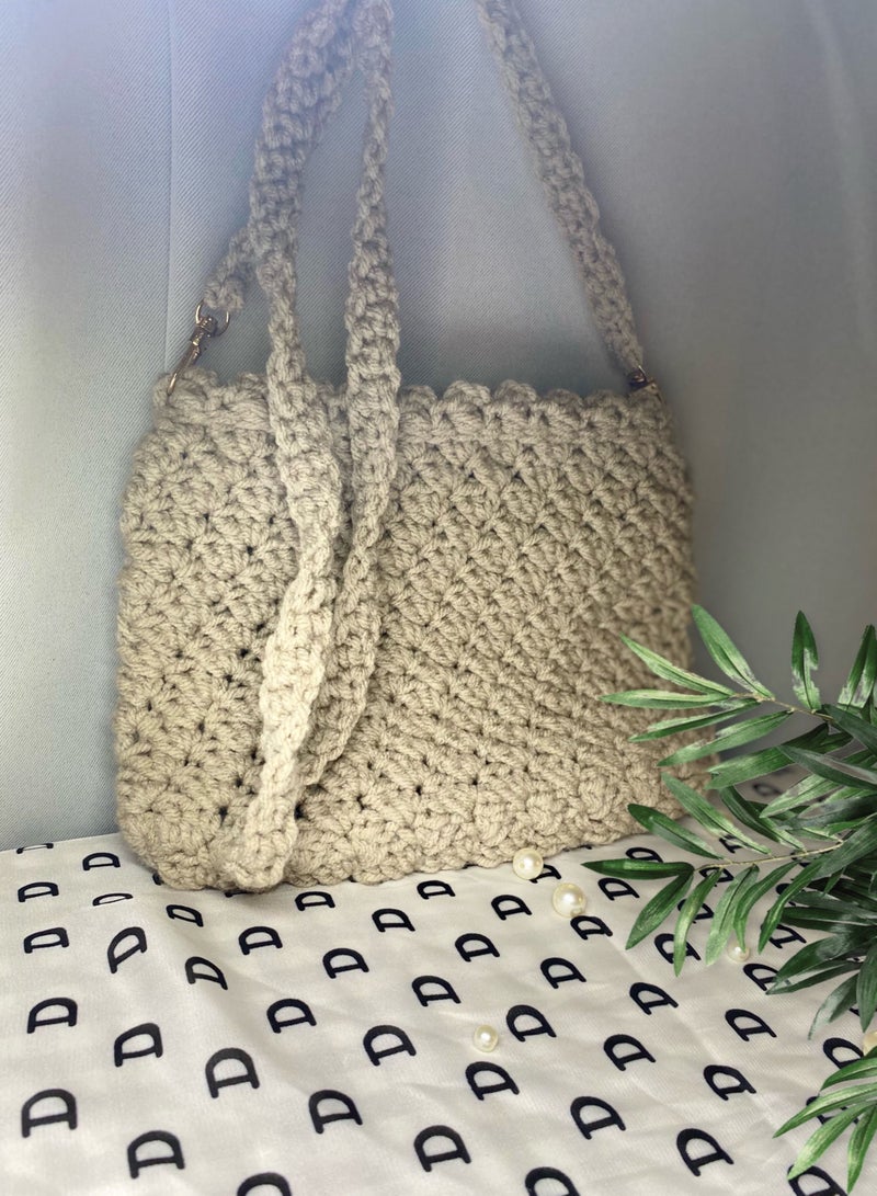 Braidise Creations women Vintage beach style crochet knitted Ultimate sling bag for Vacation  - Image 5