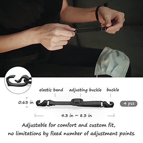HX AURIZE Face Mask Extender Strap Hook Adjustable 4 Pcs - Image 5