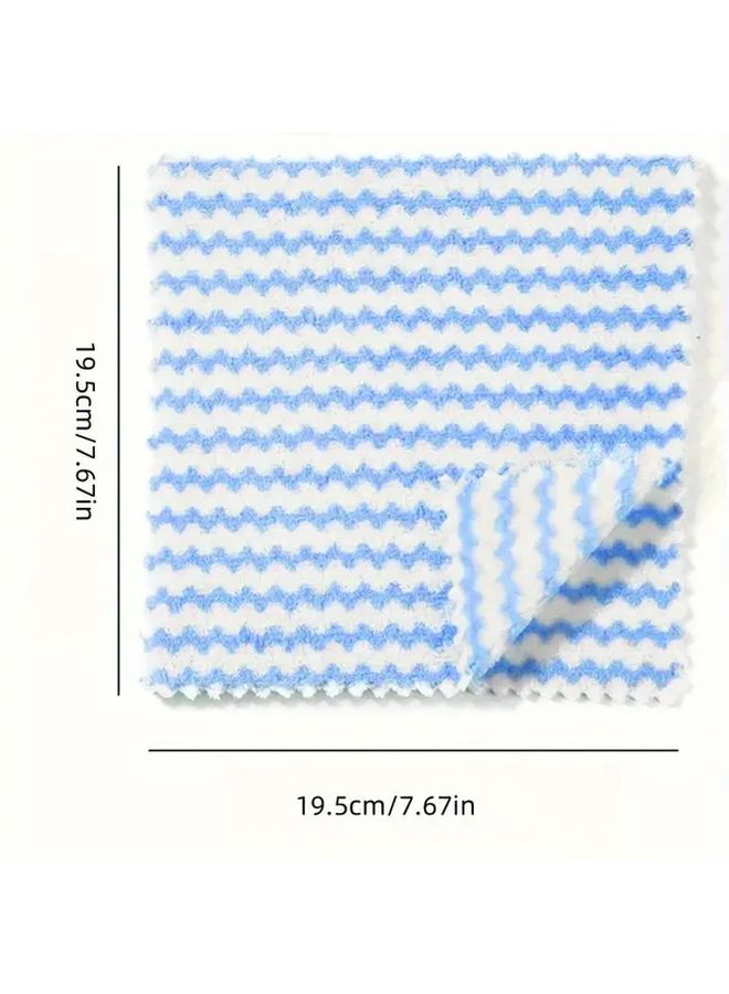 5pcs Ultra Soft Microfiber Dish Cloths Thick Absorbent Dirt Resistant Kitchen Towels - Image 5