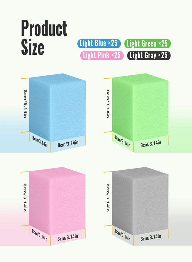 FUBOTRAD 100PCS Kids Foam Blocks for Toddlers - 3" x 3" x 3" Foam Squares & Cubes for Climbing, Gymnastics, Parkour Equipment, Ball Pit Foam, Soft Foam Bricks for Safe Play - Blue/Pink/Green/Grey - Image 2
