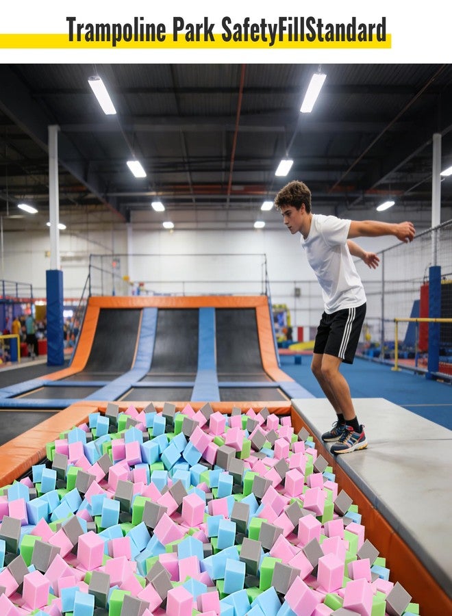 FUBOTRAD 100PCS Kids Foam Blocks for Toddlers - 3" x 3" x 3" Foam Squares & Cubes for Climbing, Gymnastics, Parkour Equipment, Ball Pit Foam, Soft Foam Bricks for Safe Play - Blue/Pink/Green/Grey - Image 5