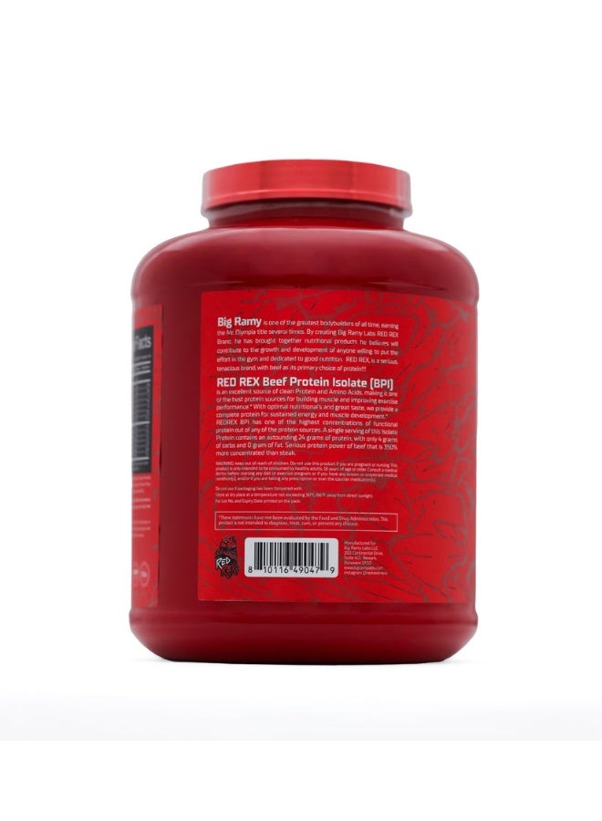 RED REX Beef Protein Isolate Powder - Chocolate Peanut Butter Flavor - 4lb (1.81kg) - for Muscle Growth & Recovery - Image 2