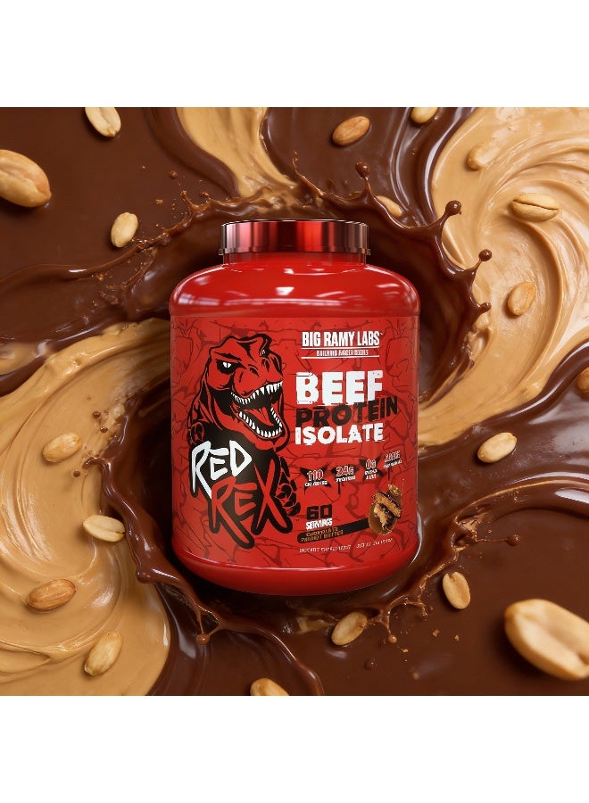 RED REX Beef Protein Isolate Powder - Chocolate Peanut Butter Flavor - 4lb (1.81kg) - for Muscle Growth & Recovery - Image 4