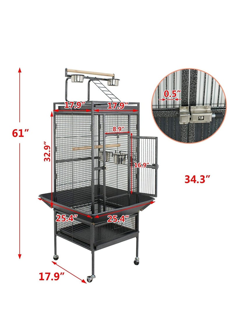 Wrought Iron Bird Cage with Stand，NOAEOU Large Bird Cage with Rolling Stand Parrot Chinchilla Finch Cage Macaw Conure Cockatiel Cockatoo Pet (155x45.5x64.5cm) - pzsku/Z0D94FD05D0B95EE61CB7Z/45/_/1686823972/ba3f05eb-680a-476d-94a5-aaba9b5ad91b