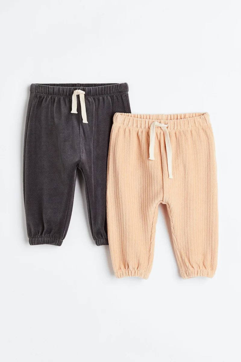 H&M 2-pack velour joggers