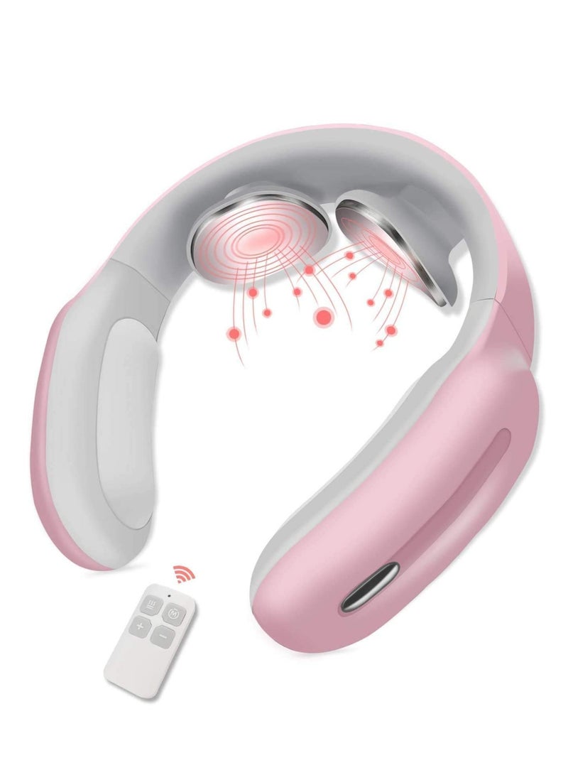 إسكدنيا مدلك الرقبة ، تدليك الرقبة المحمول الذكي مع الحرارة اللاسلكية ، 3 أوضاع 15 مستوى ذكي تدليك نقطة الزناد للأنسجة العميقة يستخدم في المنزل ، في الهواء الطلق ، المكتب ، السيارة - Image 1