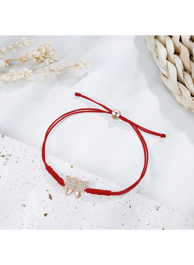 JENDEAR SHINE Rope Bracelet for Women Adjustable Lucky Charm Bracelet Valentine's Birthday Anniversary Graduation Gift for Girlfriend Women Girls, 9.44 inches, Copper - Image 4