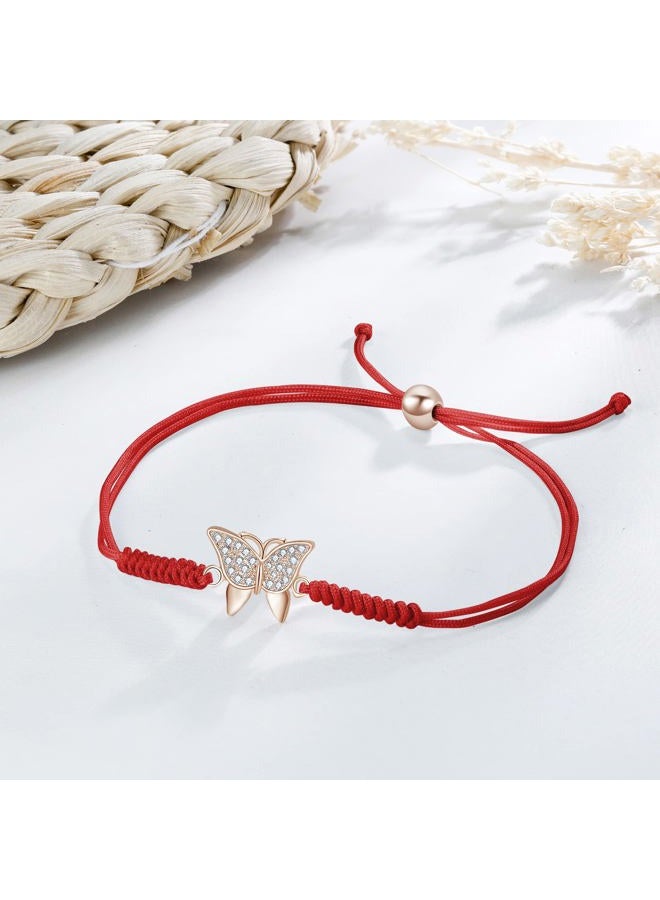 JENDEAR SHINE Rope Bracelet for Women Adjustable Lucky Charm Bracelet Valentine's Birthday Anniversary Graduation Gift for Girlfriend Women Girls, 9.44 inches, Copper - Image 5