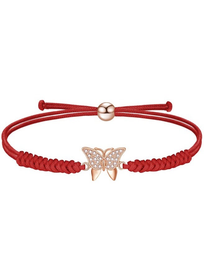 JENDEAR SHINE Rope Bracelet for Women Adjustable Lucky Charm Bracelet Valentine's Birthday Anniversary Graduation Gift for Girlfriend Women Girls, 9.44 inches, Copper - Image 1