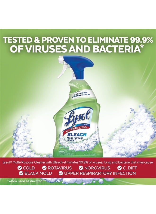Lysol Multi-Purpose Cleaner Sanitizing and Disinfecting Spray with Bleach, All Purpose Cleaning Spray for Bathrooms and Kitchens, 32oz  - Image 2