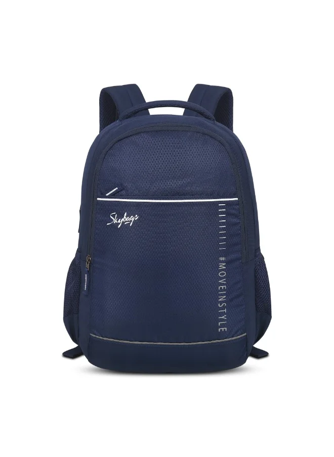 سكاي باجز SKYBAGS IKON 01 Unisex Blue College Backpack - SK BPIKO1EBLU