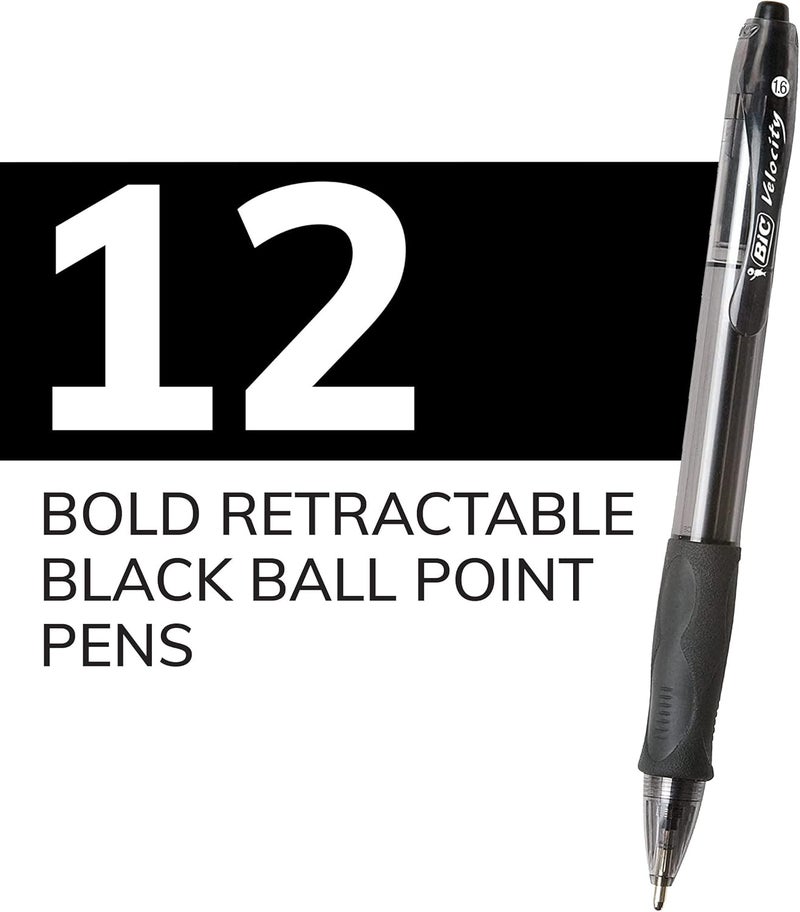 BIC Glide Bold Retractable Ballpoint Pens, Black - 12 Count - Image 4