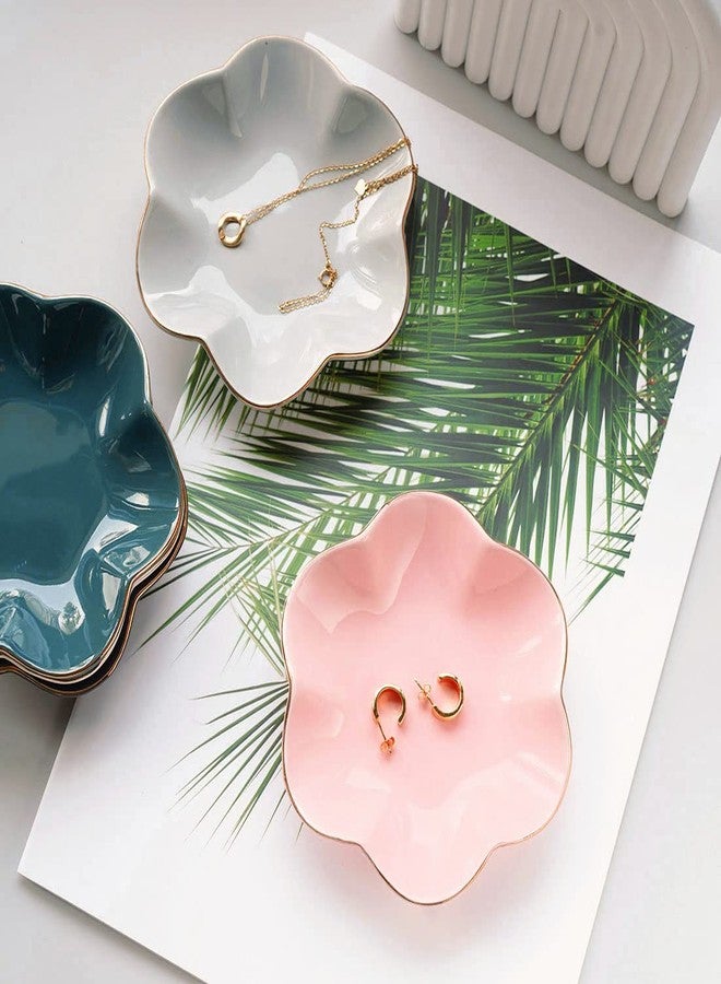 HANKOR 4.7 inch Small Ring Dish, Ceramic Jewelry Holder Tray, Pink Catch All Trinket Bowl for Keys Rings Earrings - Image 4