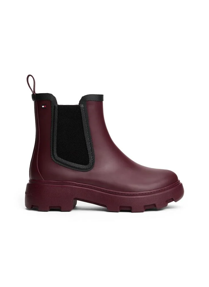 TOMMY HILFIGER Warm Lined Cleat Ankle Rain Boots