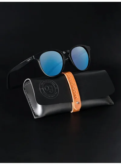Woggles Mirrored Polarized Round Sunglasses