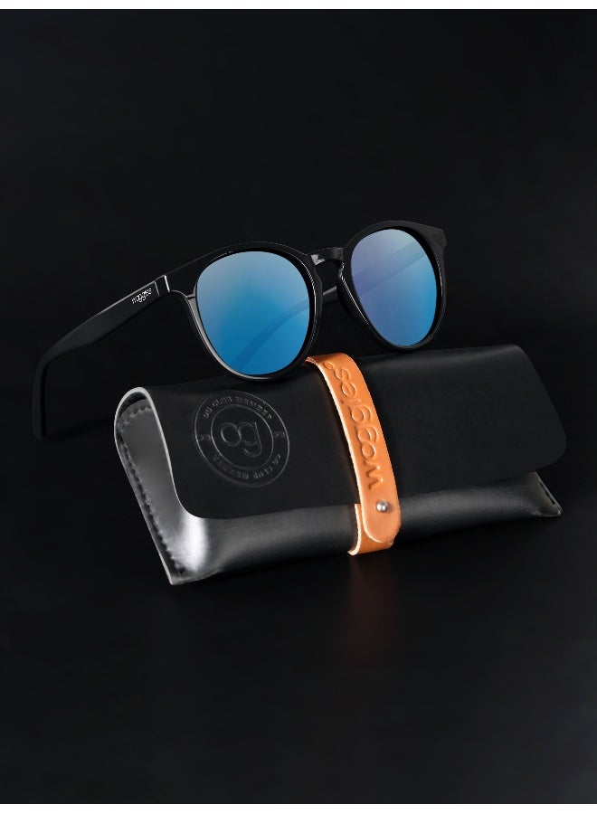 Woggles Mirrored Polarized Round Sunglasses  - Image 1
