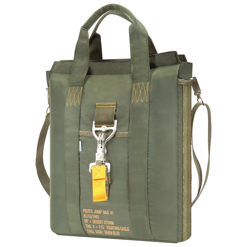 Farm Blue Tactical Para Rescue Flight Bag â€“ Military Parachute Trooper Style Pilot Helmet Laptop Crossbody Briefer -OD Green -Med - USA USA - Image 1