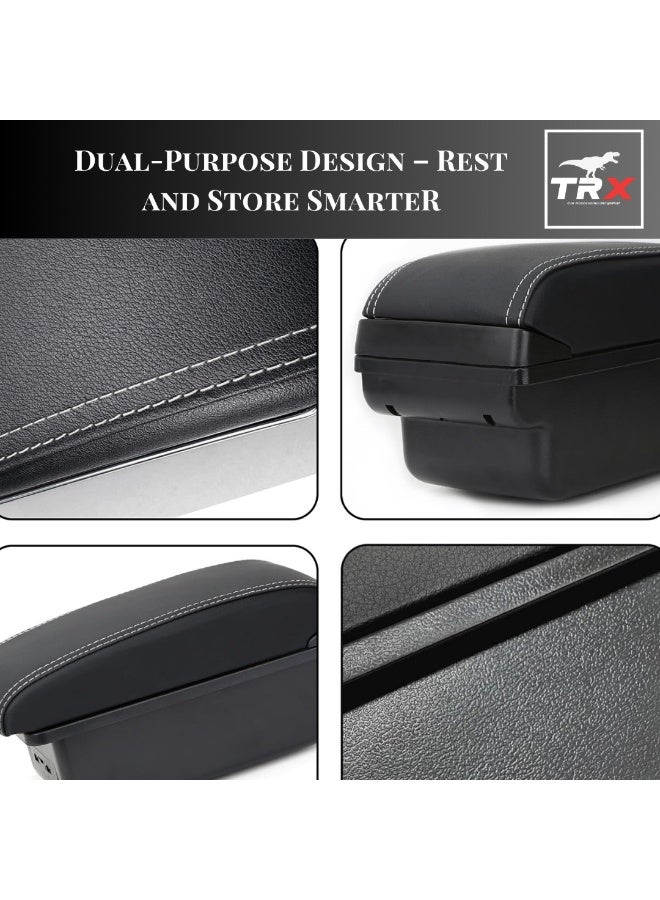 TRX AUTO Armrest For Suzuki Swift 2016-2025 | Sliding Adjustable Armrest Design | Multi-Layer Console with Storage Compartments, Cup Holder | Interior Accessories For Suzuki Swift - Image 2