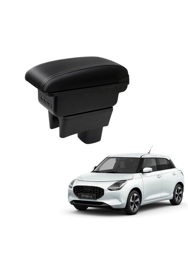 TRX AUTO Armrest For Suzuki Swift 2016-2025 | Sliding Adjustable Armrest Design | Multi-Layer Console with Storage Compartments, Cup Holder | Interior Accessories For Suzuki Swift - Image 1