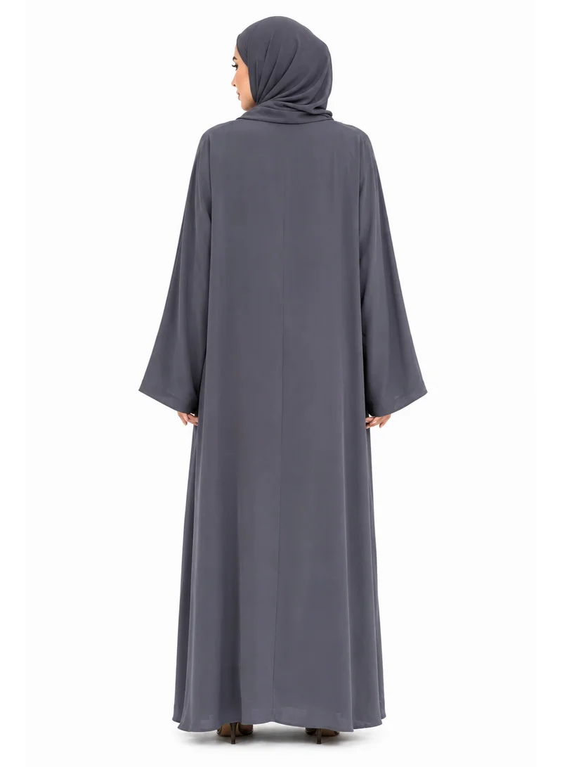 عباءات ريم All Over Embellished Abaya with Matching Sheila