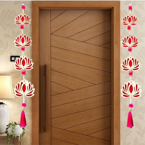 The Advitya Lotus Flower Decoration Backdrop Wall Hanging|Diwali Decoration Item for Home Decor|Festive Decor Decorative Item For Birthday Haldi House Warming Festival Wedding| Pack of 5 - Image 4