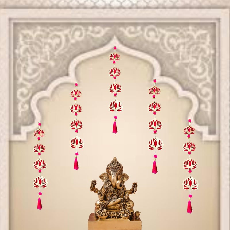 The Advitya Lotus Flower Decoration Backdrop Wall Hanging|Diwali Decoration Item for Home Decor|Festive Decor Decorative Item For Birthday Haldi House Warming Festival Wedding| Pack of 5 - Image 5