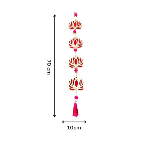 The Advitya Lotus Flower Decoration Backdrop Wall Hanging|Diwali Decoration Item for Home Decor|Festive Decor Decorative Item For Birthday Haldi House Warming Festival Wedding| Pack of 5 - Image 3