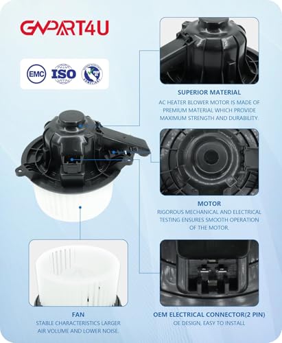 GVPART4U Front Blower Motor 700237 for Ford 2009 2010 2011 2012 2013 2014 F150, 2009-2014 2015 2016 2017 Ford Expedition Lincoln Navigator, AC Heater Blower Motor Without Resistor - Image 5