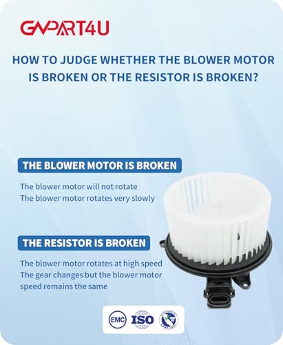 GVPART4U Front Blower Motor 700237 for Ford 2009 2010 2011 2012 2013 2014 F150, 2009-2014 2015 2016 2017 Ford Expedition Lincoln Navigator, AC Heater Blower Motor Without Resistor - Image 4