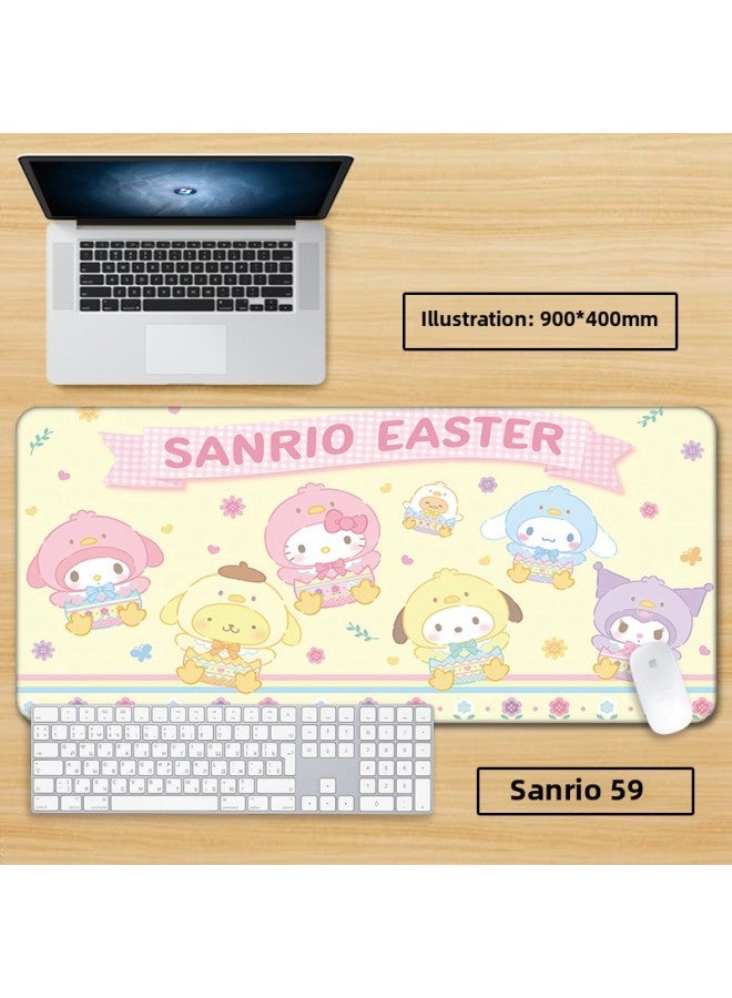 Unlocked Sanrio Mouse Pad Extra Large Girl Cute Cartoon Notebook Office Computer Keyboard Learning-Color:70x35cm Thickness 3mm-Pattern:Sanrio 59  - Image 1