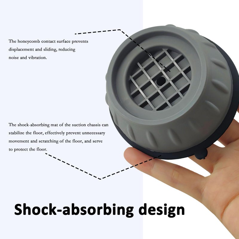 Jahyzsxn 4Pcs Anti Vibration Pads for Washing Machine, Stops Washer Dryer Moving, Reduces Noise & Vibration Transfer, Universal Shock Absorbing Support Feet for Laundry Appliances and Furniture - Image 3