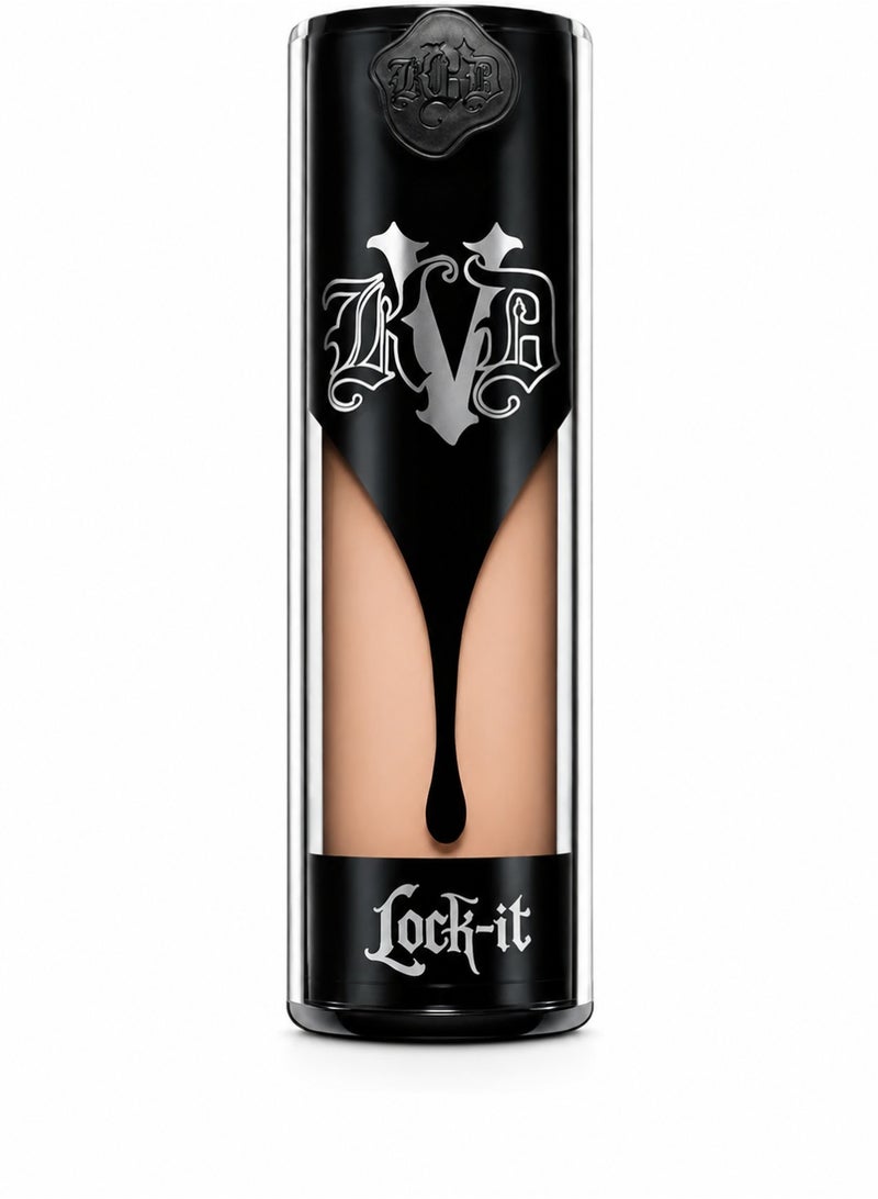 Kat Von D Lock-It Foundation Medium 54 Cool - High-Pigment Full Coverage Matte Vegan Makeup Base