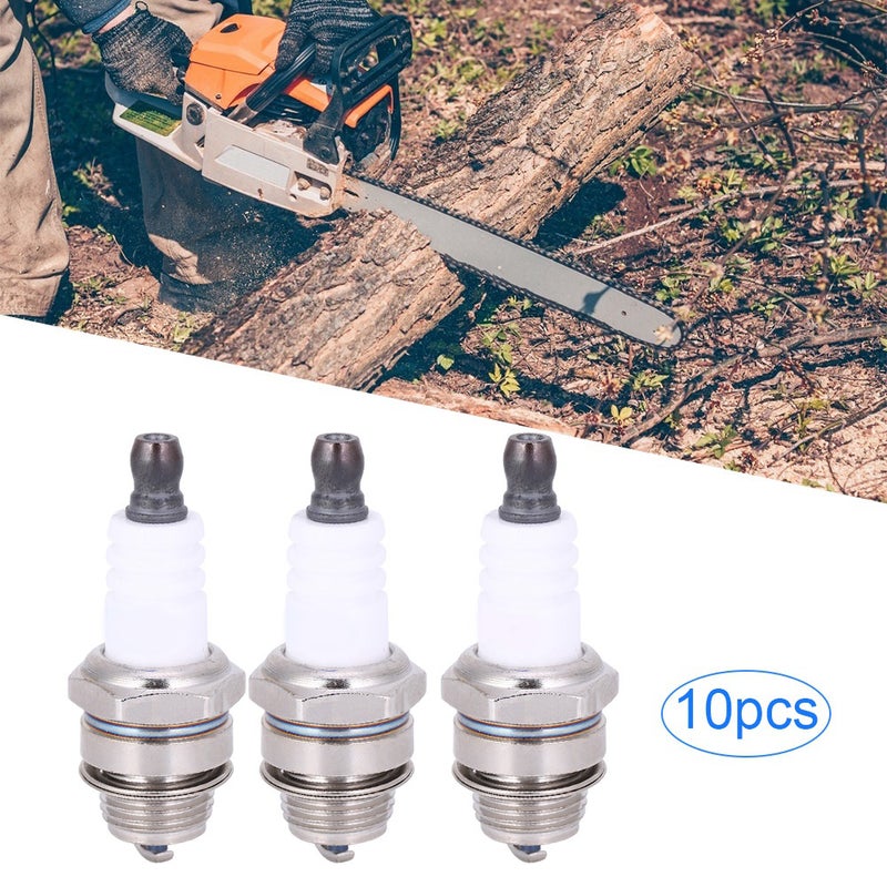 10PCs Sparking Plug Chainsaw Accessories Lawn Mower Parts Brass Ceramic for Hedge Trimmer - Image 5