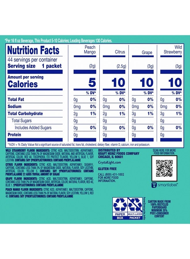 Crystal Light عبوة متنوعة منشطة، 44 حزمة جاهزة للسفر - Image 2