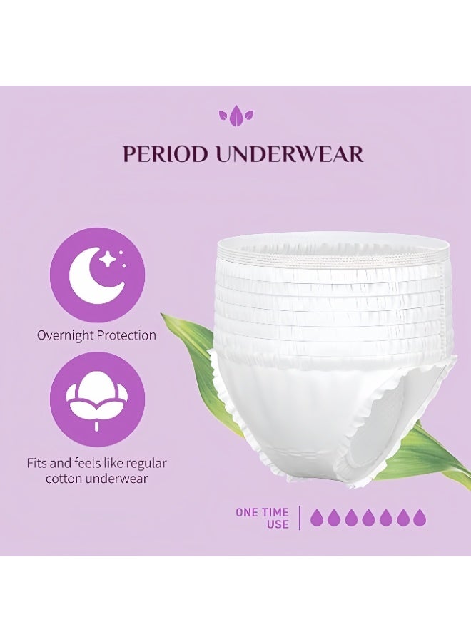 MISECR 10 Pack Disposable Period Pants for Sanitary Protection, 10 Count Sanitary Pads Pant Style, Protective Underware for Women, Medium/Large/X-Large Pull Ups - Image 2
