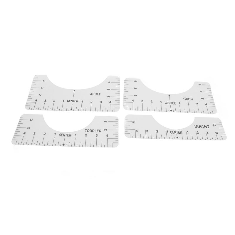 4PCS T Shirt Ruler Recyclable Easy Read Data Practical Shirt Ruler to Center Designs for Measurement Vinyl Alignment - Image 3