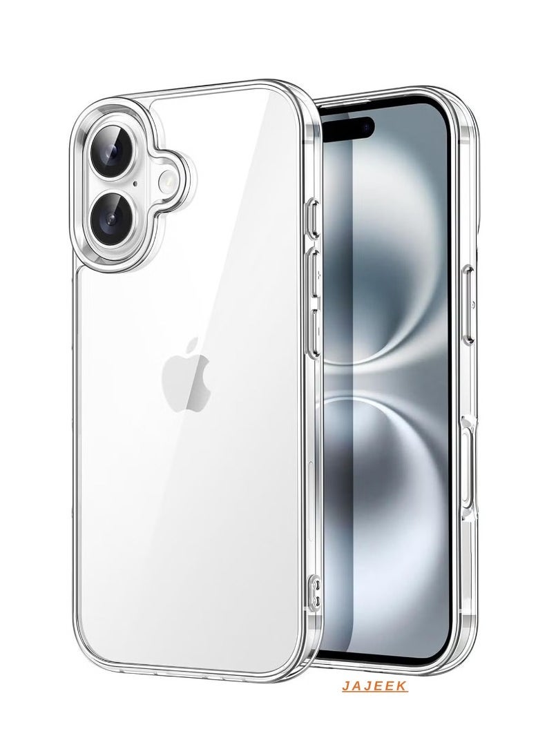 JAJEEK Phone 16 Cover Crystal Clear Case – 6.1-Inch, Anti-Yellowing Soft TPU, Slim Shockproof, Anti-Scratch, Wireless Charging Compatible Protective Case for Phone 16 - Image 1