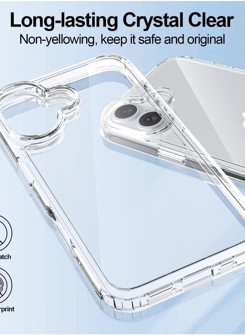 JAJEEK Phone 16 Cover Crystal Clear Case – 6.1-Inch, Anti-Yellowing Soft TPU, Slim Shockproof, Anti-Scratch, Wireless Charging Compatible Protective Case for Phone 16 - Image 3