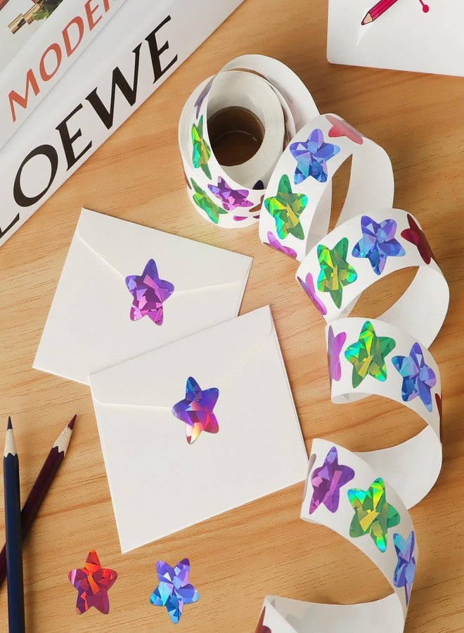 Imeepa 500PCS Multi-Color Star Stickers for Kids Reward, 1 inch Holographic Star Stickers for DIY, Crafts, Behavior Chart, Student Planner, School and Classroom Teacher Supplies, 8 Colors - Image 4